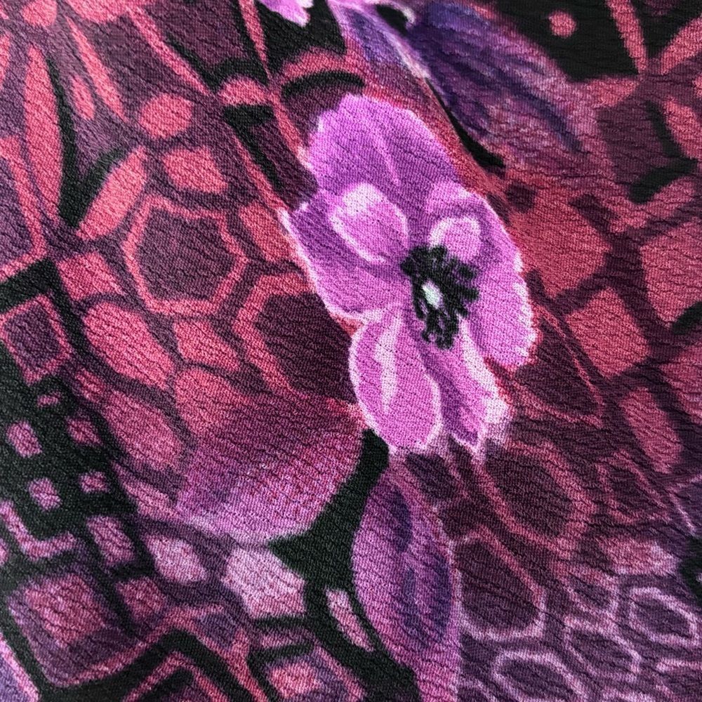 HERSTYLE Purple Black Asian Floral Print Maxi Dress S Y2K Fairy Whimsi Babydoll‎ - Picture 12 of 14